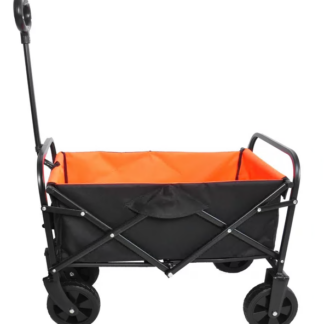 Jump Into Fun Collapsible Wagon, Mini Wagons Carts Heavy Duty Foldable with Push Bar, Beach Wagon with Big Wheels for Sand, Wagons for Kids for Camping, Shopping, Garden Utility Wagon, Beach Cart