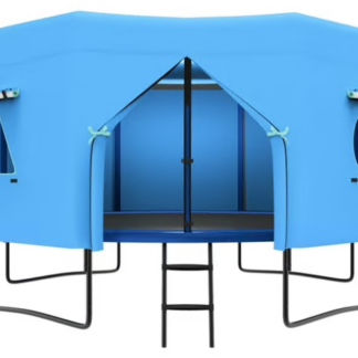 Jump Into Fun 14FT Trampoline Tent with 4 Windows, Sun-Protection Trampolines Tent Fits for 8 Straight Pole Round Trampoline, Trampoline Tents Canopy for Outdoor Backyard Playground - Tent Only