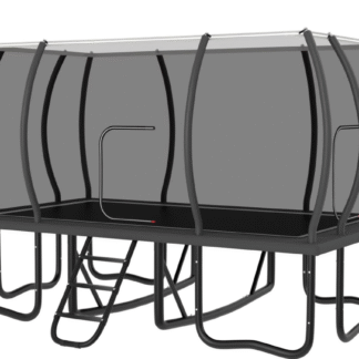 Jump Into Fun Rectangle Trampoline 10x17FT, 2000LBS Weight Capacity Heavy Duty Outdoor Large Gymnastics Trampolines for Kids and Adults with Enclosure Net