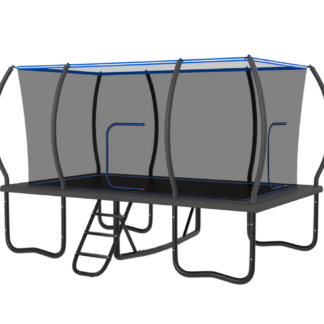 Jump Into Fun Rectangle Trampoline 8x14FT, 2000LBS Weight Capacity Heavy Duty Outdoor Large Gymnastics Trampolines for Kids and Adults with Enclosure Net