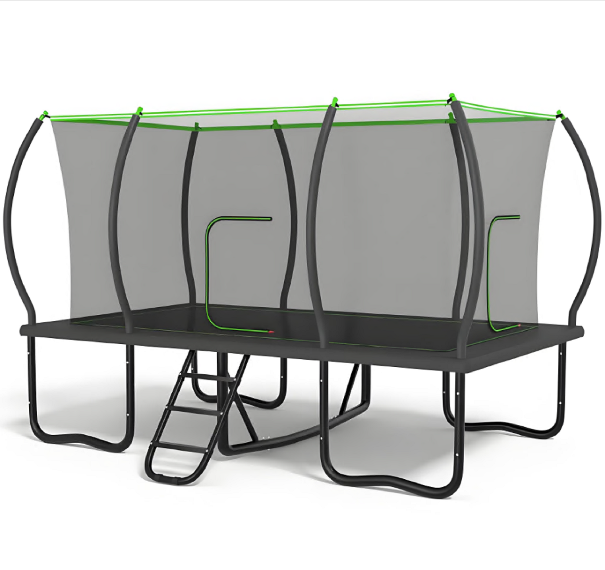 Jump Into Fun Rectangle Trampoline 8x14FT, 2000LBS Weight Capacity Heavy Duty Outdoor Large Gymnastics Trampolines for Kids and Adults with Enclosure Net (Copy)
