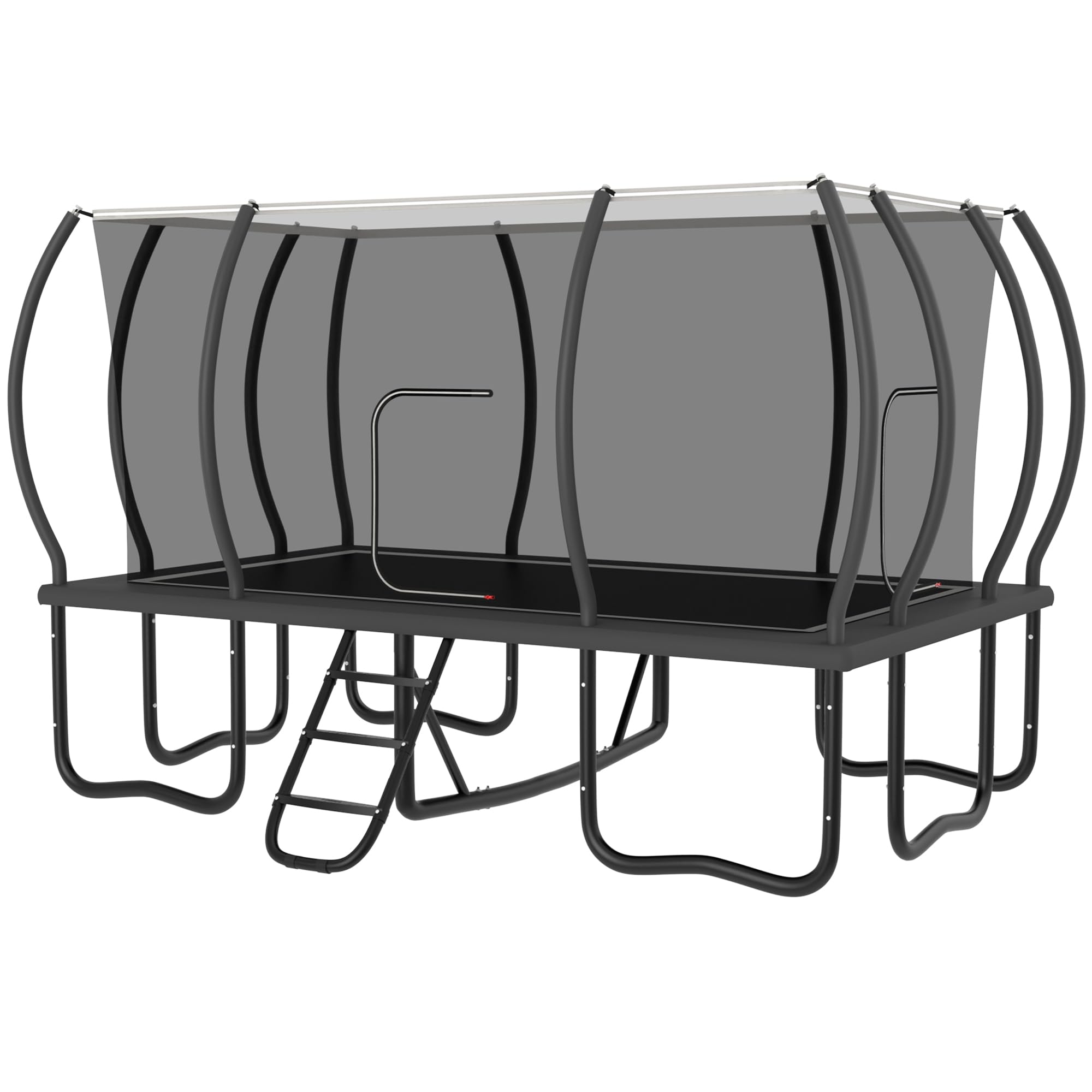 Jump Into Fun Rectangle Trampoline 9x15FT, Large Outdoor Trampolines for Kids and Adults, 2000LBS Weight Capacity Heavy Duty Backyard Gymnastics Trampoline with Safety Enclosure Net, Rust-Resistant